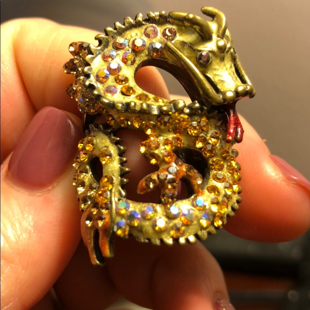 Kirks Folly Golden Bronze Dragon Ring
